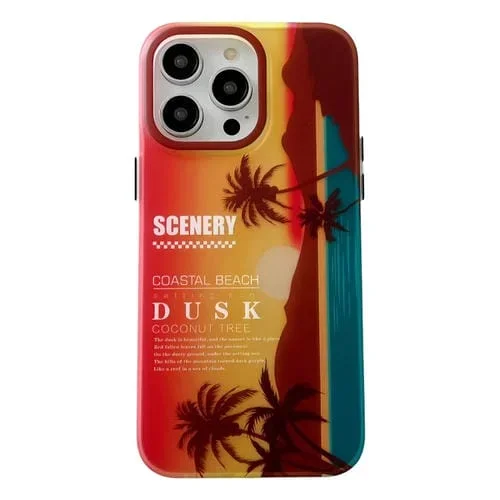 Estuche para Teléfono iPhone 13 Pro Max Esmerilado Láser Laminado Doble Cara (Rojo)