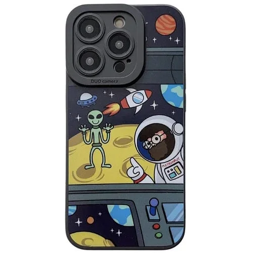 Estuche para Teléfono iPhone 13 Pro Max Liquid Angel Eyes TPU con Barba (Negro)