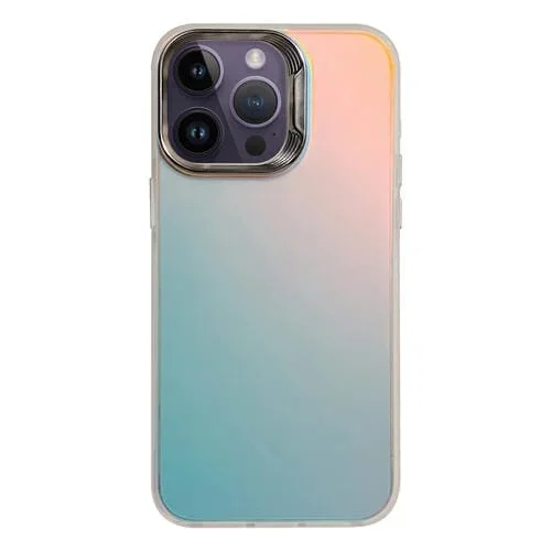 Estuche para Teléfono iPhone 13 Pro PC + TPU con Color Degradado Láser (Blanco)