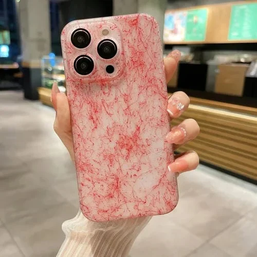Estuche para Teléfono iPhone 14 Patrón de Tinta de Seda (Rojo)