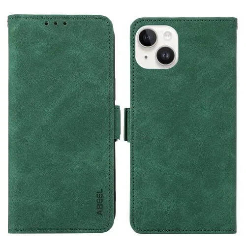 Estuche para Teléfono iPhone 15 Cuero Rfid Magnético Esmerilado Retro (Verde)