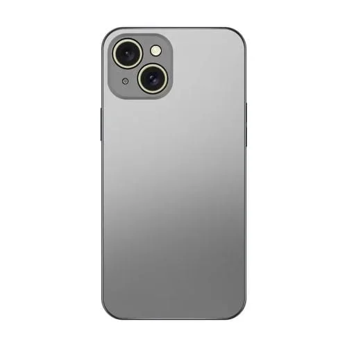 Estuche para Teléfono iPhone 15 Esmerilado Ag con Galvanoplastia (Gris Plateado)