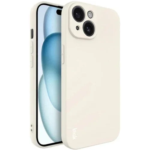 Estuche para teléfono iPhone 15 Plus Imak Uc-4 Series TPU con Borde Recto (Blanco)
