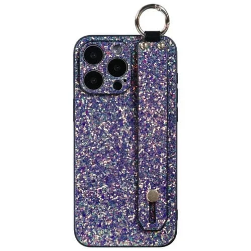 Estuche para Teléfono iPhone 15 Pro Flash Diamond con Soporte para Pulsera (Flash Green)