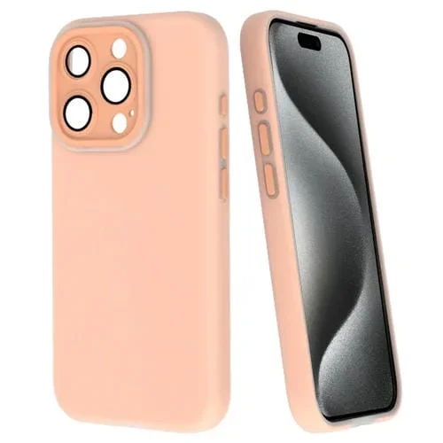Estuche para Teléfono iPhone 15 Pro Max con Dopamina y Orificio Fino para PC (Naranja)