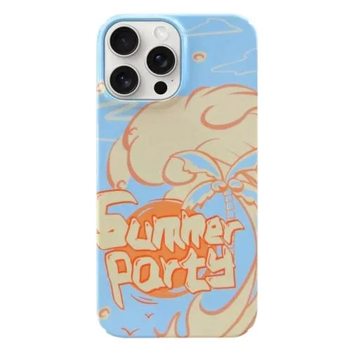 Estuche para Teléfono iPhone 15 Pro PC con Patrón Pintado Fiesta de Verano