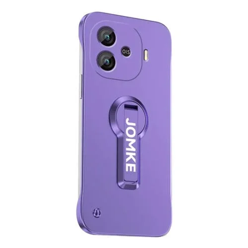 Estuche para Teléfono para PC con Soporte Giratorio de 360 Grados y Barniz para Hornear para Vivo Iqoo Z9 (Morado)