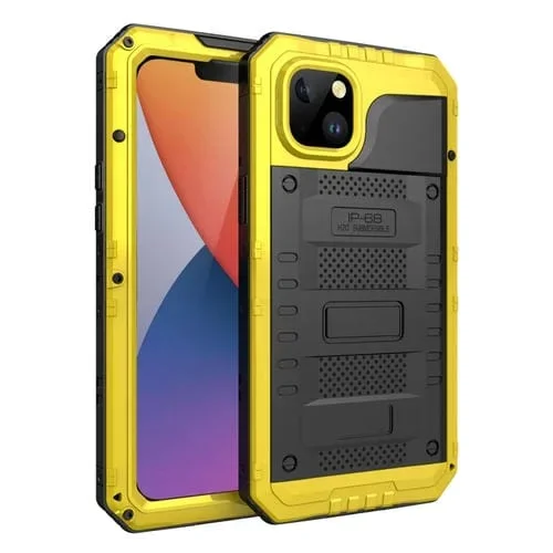 Estuche para Teléfono Redpepper Wolf 360 para iPhone 14 Resistente al Agua de Cuerpo Completo (Amarillo)