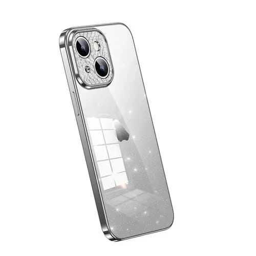 Estuche para Teléfono Sulada iPhone 14 Plus TPU Brillante Transparente Electrochapado (Plata)
