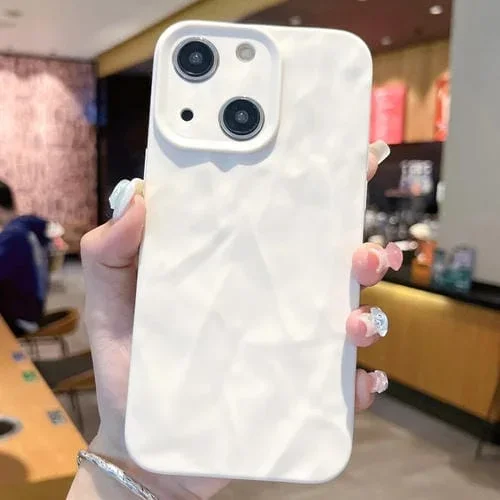 Estuche para Teléfono TPU iPhone 14 Plus Textura de Arrugas Esmeriladas (Blanco)