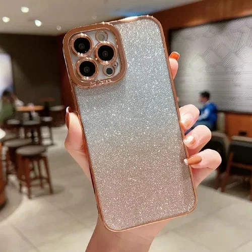 Estuche para Teléfono TPU iPhone 6 Plus 6S Plus con Brillo Degradado Transparente (Oro)