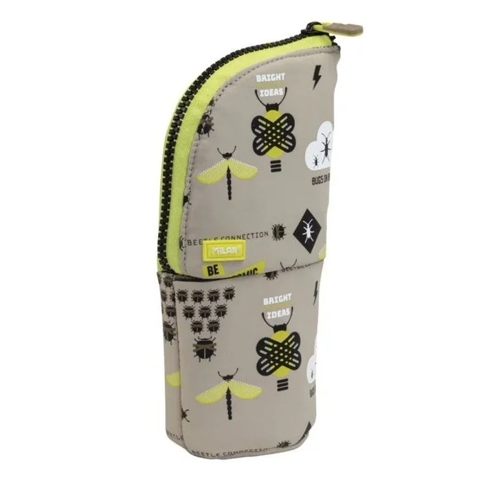 Estuche portatodo vertical milan be atomic/ 210 x 115 x 80 mm/ beige