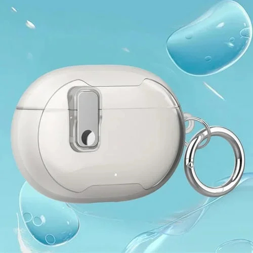 Estuche Protector Acrílico Galvanizado Beats Studio Buds/Buds+ Transparente (Blanco)