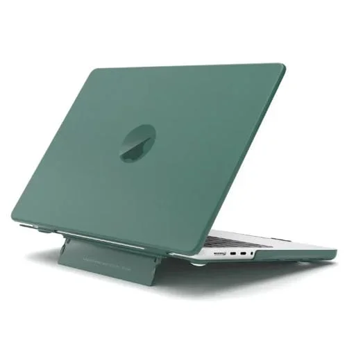 Estuche Protector para Computadora Portátil MacBook Air 13 A1932/A2179/A2337 Translúcido Esmerilado (Verde Oscuro)