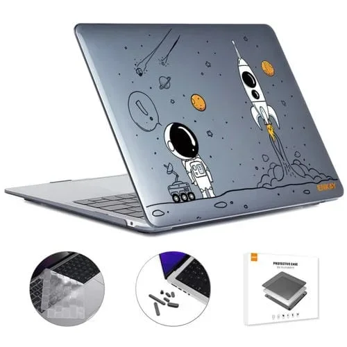Estuche protector para MacBook Pro 16.2 A2485/A2880 2023 Enkay Hat-Prince 3 en 1 Spaceman Pattern con Cristal, Película de Teclado TPU y Tapones Antipolvo (UE)