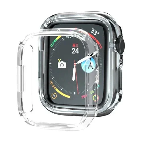 Estuche Protector Reloj PC Electrochapado para Apple Watch Series 8/7 41mm (Transparente)