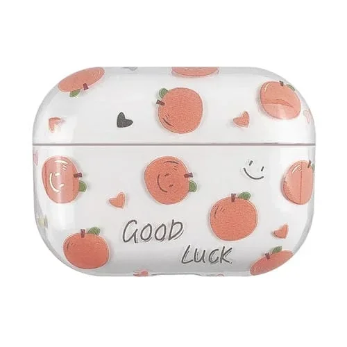 Estuche Protector Rígido para Airpods Pro 2 Bronceado Patrón de Frutas Pc (Naranja)
