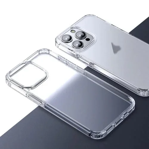 Estuche rígido para iPhone 15 Pro Ice-Crystal Mate TPU para PC (Transparente)