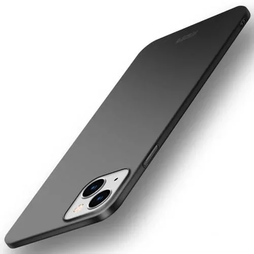 Estuche rígido para teléfono Mofi Frosted PC iPhone 15 Ultrafino (Negro)