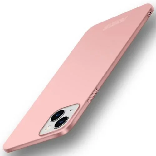 Estuche rígido ultrafino para iPhone 15 Pinwuyo Micro-Frosted PC con anillo magnético Magsafe (Oro Rosa)