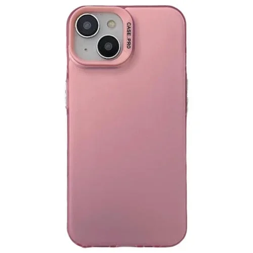Estuche SemiTransparente para Teléfono iPhone 14 PC Esmerilado (Rosa)