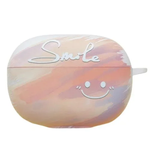 Estuche TPU Esmerilado Smile Clouds para Auriculares Redmi Buds 4 Pro (Rosa)