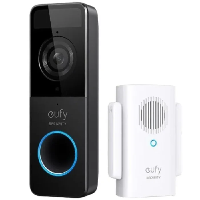 eufy Security – Timbre de video (alimentado por batería) con timbre, 1080p, duración de la batería de 120 días, fácil instalación, almacenamiento local cifrado, sin tarifas mensuales (requiere tarjeta