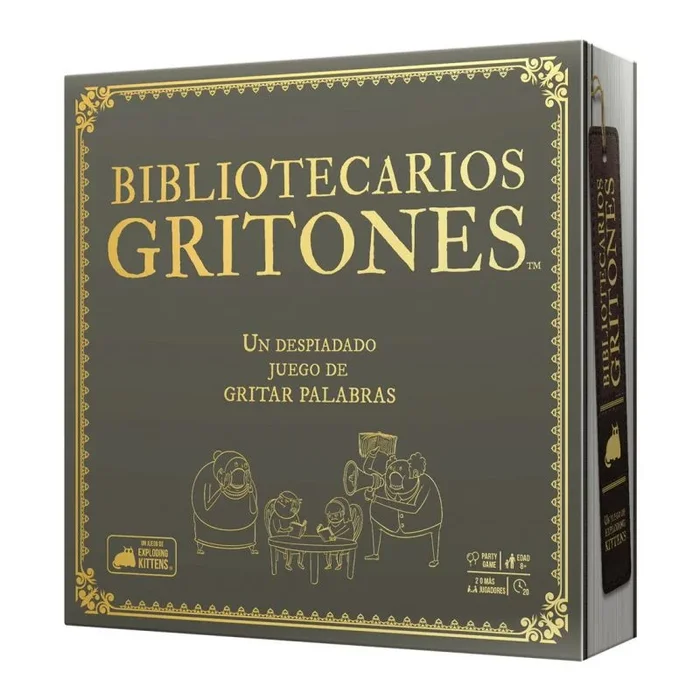 Exploding Kittens | Bibliotecarios Gritones | Juego de Mesa para Adultos y Niños | Un Despiadado Juego de Gritar Palabras | A Partir de 7 Años | De 2 a 5 Jugadores | 20 Minutos por Partida | Español