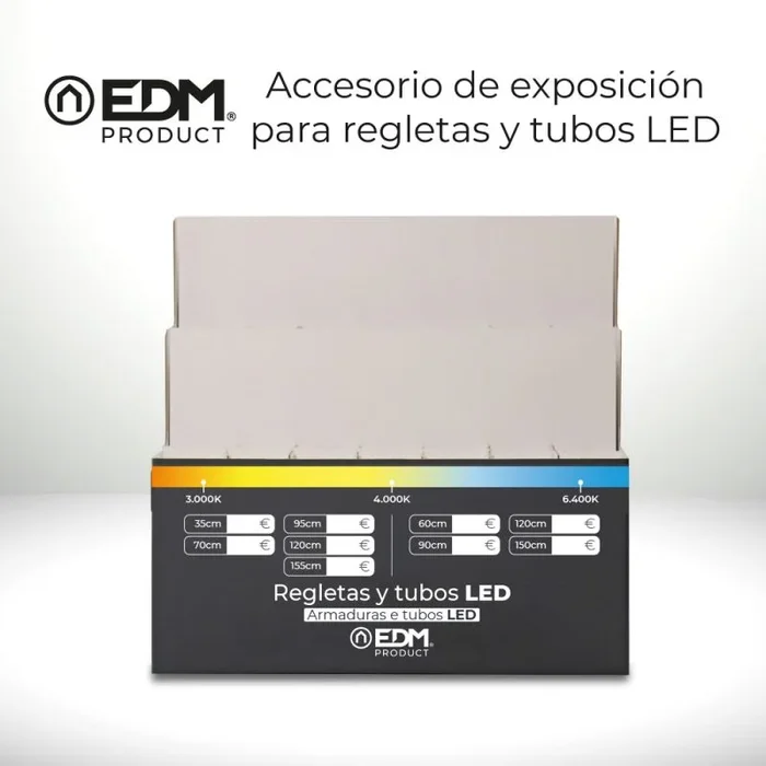 Expositor carton iluminacion adaptable a modulo