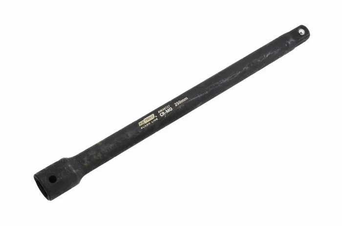 Extensión de impacto, Awtools, modelo Black Line 1/2″ 125 mm, ideal para ampliar el alcance en zonas de difícil acceso, alta resistencia, precisión profesional en talleres e industria