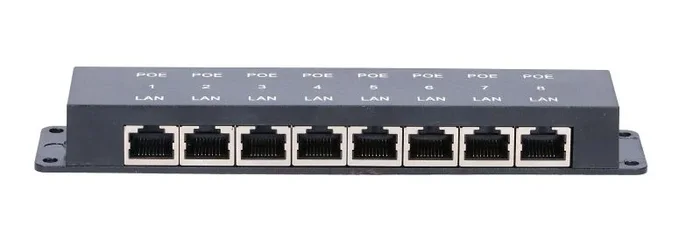 Extralink 8 puertos | poe inyector | 8x 100mb/s rj45