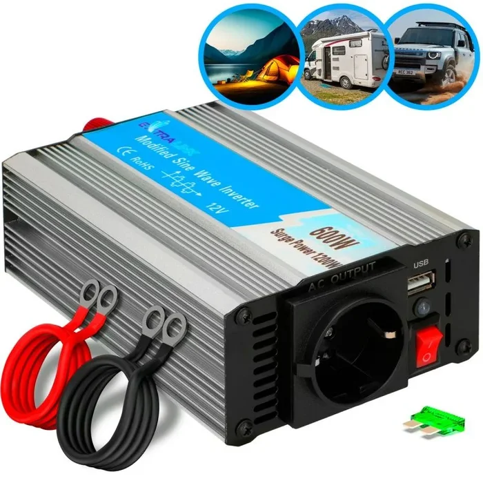 Extralink opim-600w | convertidor de voltaje | 12v, 600w sinusoidal modificada