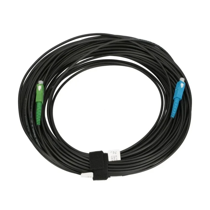 Extralink PATCHCORD SC/APC-SC/UPC ROUND DROP SM SIMPLEX G.657A2 20M Cable de fibra óptica e InfiniBand FTTH Negro