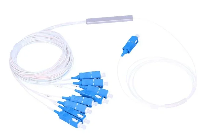 EXTRALINK Splitter SC/UPC, cable fibra óptica 1:8, 900um, 1,5m, PLC ethernet, divisor fibra optica, cable óptico, divisor de fibra óptica para redes FTTH