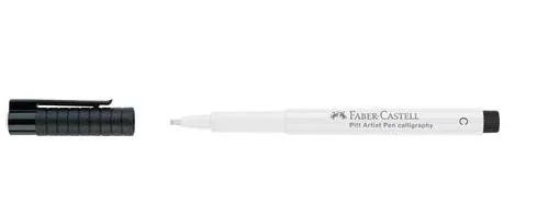 Faber-Castell 167501 – Rotuladores Pitt artist pen blancos. Color blanco, Trazo C Calligraphy. 1 unidades.