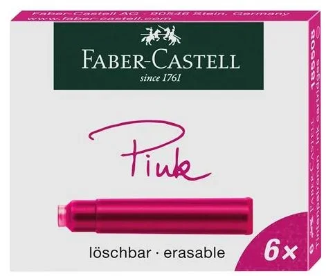 Faber-Castell 185508 Recambio de bolígrafo Rosa 6 pieza(s)