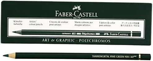 Faber castell lápiz de color polychromos 267 verde pino