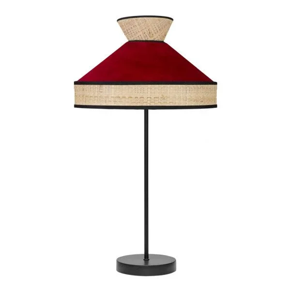 FABRILAMP LAMPARA Sobremesa Alto serie Fabrizio Natural/rojo