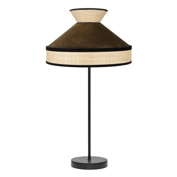 FABRILAMP sobremesa modelo FABRIZO Alto con detalle Natural/marron