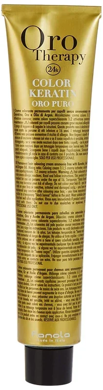 Fanola – Oro Therapy Color Keratin Puro, crema colorante permanente 100 ml 11 Super Blond Platin
