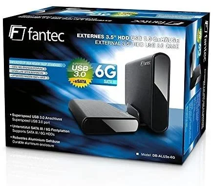 Fantec DB-ALU3e-6G Negro 3.5″