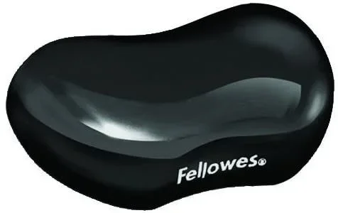 Fellowes Gel Crystals – Reposamuñecas flexible ergonómico, color negro