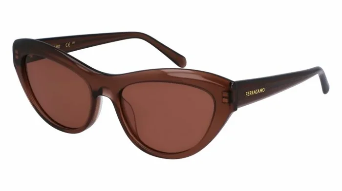 FERRAGAMO SF1103S Gafas, Transparent Brown, 55/17/140 para Mujer