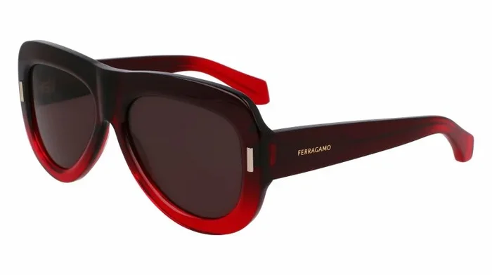 Ferragamo SF2029SE Gafas, Mujeres, Gradient Transparent Dark Red, Talla única