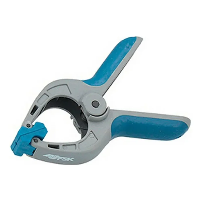 Ferrestock FSKPRS102 12pcs pinzas de sujeción con resorte, mango antideslizante, mandíbulas giratorias, muelle extra fuerte, apertura máxima 65mm, profundidad 65mm