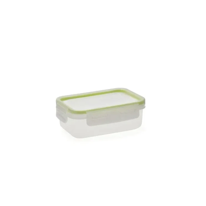 Fiambrera quid greenery transparente plástico 475 ml (4 unidades) (pack 4x)