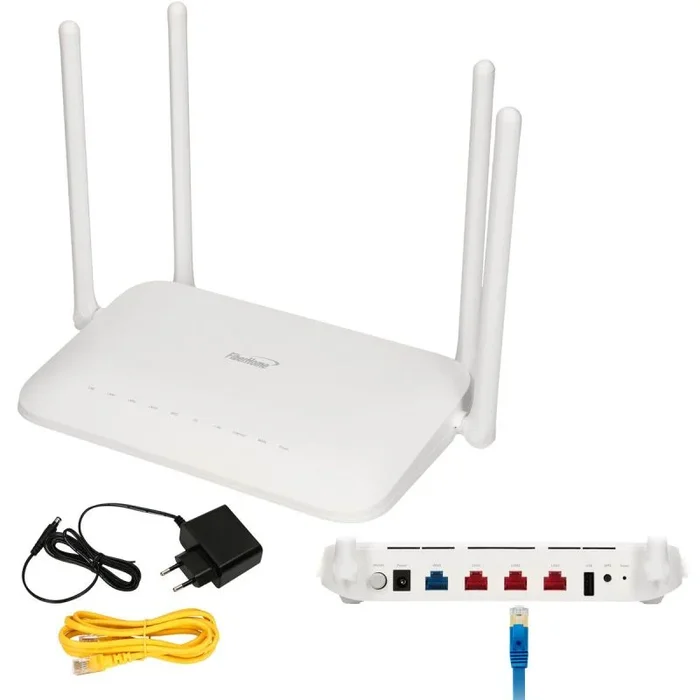 FiberHome AP-SR1041K-AX1500 router inalámbrico Gigabit Ethernet Doble banda (2,4 GHz / 5 GHz) Blanco