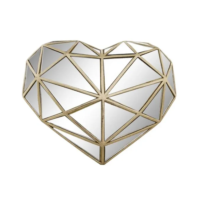 Figura decorativa dkd home decor 26 x 5 x 21 cm corazón dorado
