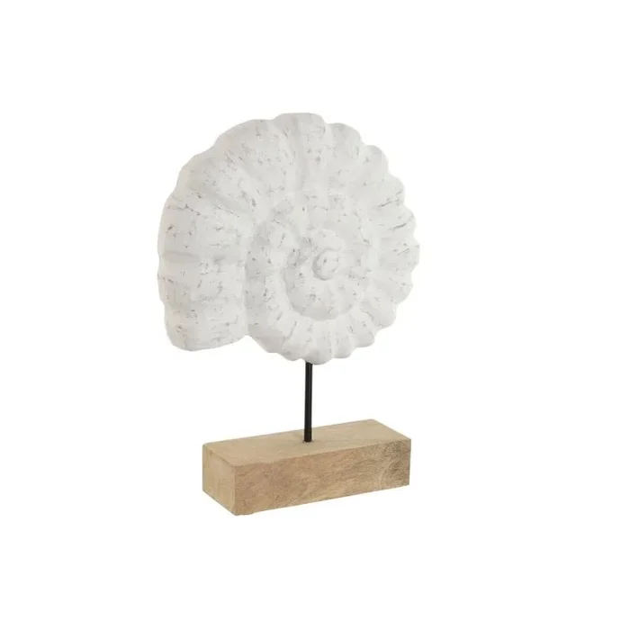 Figura decorativa home esprit blanco natural mediterráneo caracola 29 x 7,5 x 38,5 cm
