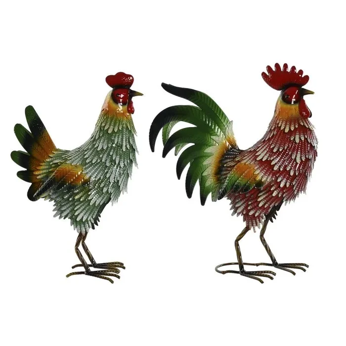 Figura decorativa home esprit multicolor 36 x 14,5 x 44,5 cm (2 unidades)